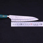 Petty SG-2 Tsuchime Turquoise Green Handle 150mm-SG-2-Tsuchime-Western Handle-[Musashi]-[Japanese-Kitchen-Knives]