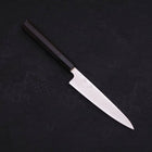 Petty SLD Wave Nickel Damascus Buffalo Ebony Handle 135mm-SLD-Damascus-Japanese Handle-[Musashi]-[Japanese-Kitchen-Knives]