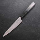 Petty SLD Wave Nickel Damascus Silver Pattern Urushi Handle 135mm-SLD-Damascus-Japanese Handle-[Musashi]-[Japanese-Kitchen-Knives]