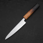 Petty SLD Wave Nickel Damascus Yaki Urushi Handle 135mm-SLD-Damascus-Japanese Handle-[Musashi]-[Japanese-Kitchen-Knives]