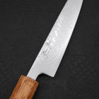 Petty SLD Wave Nickel Damascus Yaki Urushi Handle 135mm-SLD-Damascus-Japanese Handle-[Musashi]-[Japanese-Kitchen-Knives]