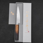 Petty SLD Wave Nickel Damascus Yaki Urushi Handle 135mm-SLD-Damascus-Japanese Handle-[Musashi]-[Japanese-Kitchen-Knives]