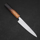 Petty SLD Wave Nickel Damascus Yaki Urushi Handle 135mm-SLD-Damascus-Japanese Handle-[Musashi]-[Japanese-Kitchen-Knives]