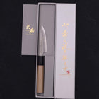 Petty Silver Steel #3 Nashiji Buffalo Magnolia Handle 80mm-Silver steel #3-Nashiji-Japanese Handle-[Musashi]-[Japanese-Kitchen-Knives]