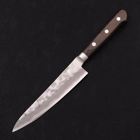 Petty Silver Steel #3 Nashiji Western Handle 135mm-Silver steel #3-Nashiji-Western Handle-[Musashi]-[Japanese-Kitchen-Knives]