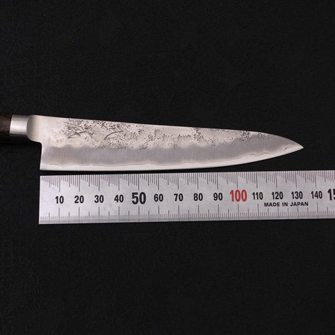 Petty Silver Steel #3 Nashiji Western Handle 135mm-Silver steel #3-Nashiji-Western Handle-[Musashi]-[Japanese-Kitchen-Knives]