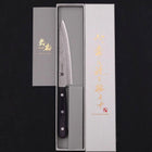 Petty Silver Steel #3 Nashiji Western Purple Handle 135mm-Silver steel #3-Nashiji-Western Handle-[Musashi]-[Japanese-Kitchen-Knives]