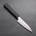 Petty Silver Steel #3 Polished Black Ishime Urushi Handle 110mm-Silver steel #3-Nashiji-Japanese Handle-[Musashi]-[Japanese-Kitchen-Knives]