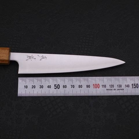 Petty Silver Steel #3 Polished Yaki Urushi Handle 135mm-Silver steel #3-Nashiji-Japanese Handle-[Musashi]-[Japanese-Kitchen-Knives]