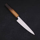 Petty Silver Steel #3 Polished Yaki Urushi Handle 135mm-Silver steel #3-Nashiji-Japanese Handle-[Musashi]-[Japanese-Kitchen-Knives]