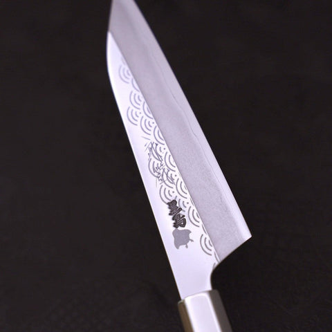 Petty Silver Steel #3 Walnut Hamachidori Handle 135mm-Silver Steel #3-Japanese Handle-[Musashi]-[Japanese-Kitchen-Knives]