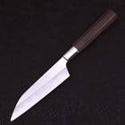 Petty Silver Steel #3 Walnut Ichimatsu Handle 135mm-Silver Steel #3-Japanese Handle-[Musashi]-[Japanese-Kitchen-Knives]