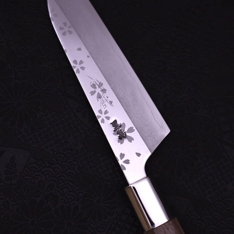 Petty Silver Steel #3 Walnut Sakura Handle 135mm-Silver Steel #3-Japanese Handle-[Musashi]-[Japanese-Kitchen-Knives]