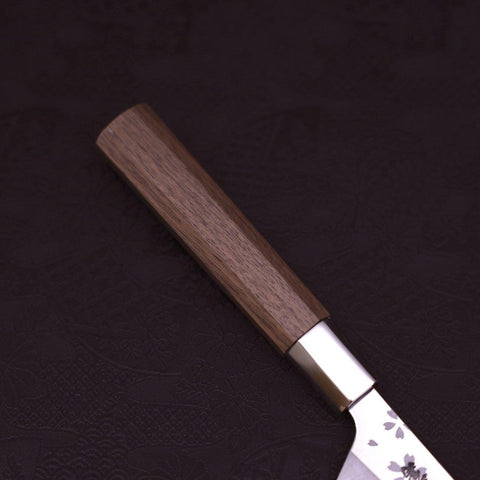 Petty Silver Steel #3 Walnut Sakura Handle 135mm-Silver Steel #3-Japanese Handle-[Musashi]-[Japanese-Kitchen-Knives]