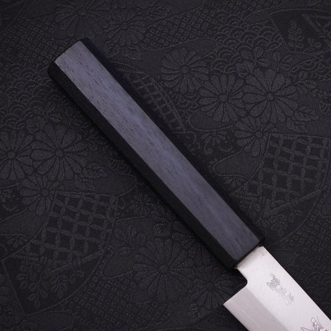 Petty Stainless Clad Blue Super Polished Dark Blue Handle 145mm-Blue Super-Polished-Japanese Handle-[Musashi]-[Japanese-Kitchen-Knives]