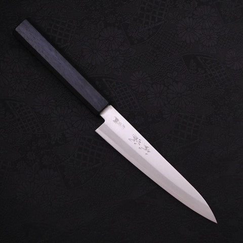 Petty Stainless Clad Blue Super Polished Dark Blue Handle 145mm-Blue Super-Polished-Japanese Handle-[Musashi]-[Japanese-Kitchen-Knives]