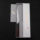 Petty Stainless Clad Blue Super Polished Shitan Handle 150mm-Blue Super-Polished-Japanese Handle-[Musashi]-[Japanese-Kitchen-Knives]