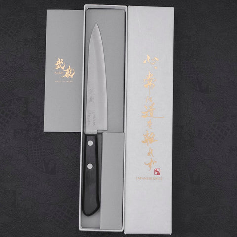 Petty VG-1 Polished Western Black Handle 150mm-Polished-VG-1-Western Handle-[Musashi]-[Japanese-Kitchen-Knives]