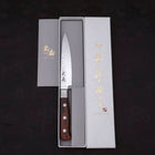 Petty VG-10 Mirror Tsuchime Damascus Mahogany Handle 135mm-VG-10-Damascus-Western Handle-[Musashi]-[Japanese-Kitchen-Knives]