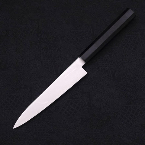 Petty VG-10 Polished Double Buffalo Ebony Handle 150mm-Polished-VG-10-Japanese Handle-[Musashi]-[Japanese-Kitchen-Knives]