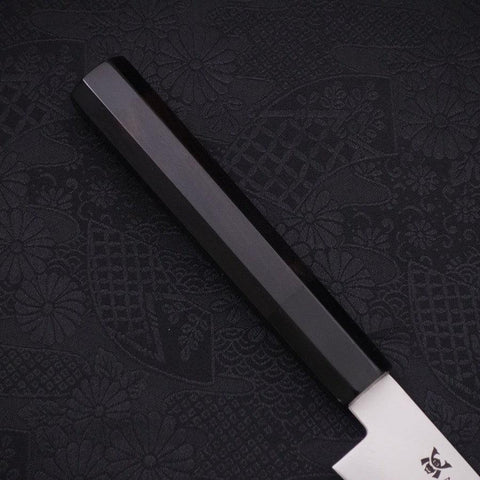 Petty VG-10 Polished Double Buffalo Ebony Handle 150mm-Polished-VG-10-Japanese Handle-[Musashi]-[Japanese-Kitchen-Knives]