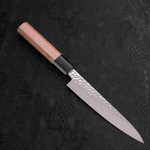 Petty VG-10 Tsuchime Damascus Walnut Handle 150mm-VG-10-Damascus-Japanese Handle-[Musashi]-[Japanese-Kitchen-Knives]