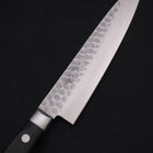 Petty VG-10 Tsuchime Damascus Western Black Handle 135mm-VG-10-Damascus-Western Handle-[Musashi]-[Japanese-Kitchen-Knives]