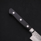 Petty VG-10 Tsuchime Damascus Western Black Handle 135mm-VG-10-Damascus-Western Handle-[Musashi]-[Japanese-Kitchen-Knives]