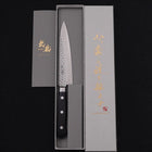 Petty VG-10 Tsuchime Damascus Western Black Handle 135mm-VG-10-Damascus-Western Handle-[Musashi]-[Japanese-Kitchen-Knives]