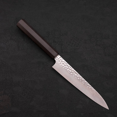 Petty VG-10 Tsuchime Ebony Handle 150mm-VG-10-Tsuchime-Japanese Handle-[Musashi]-[Japanese-Kitchen-Knives]