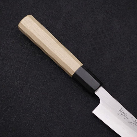 Petty White steel #1 Polished Buffalo Magnolia Handle 135mm-White steel #1-Polished-Japanese Handle-[Musashi]-[Japanese-Kitchen-Knives]