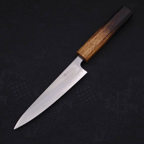 Petty White steel #1 Polished Yaki Urushi Handle 135mm-White steel #1-Polished-Japanese Handle-[Musashi]-[Japanese-Kitchen-Knives]