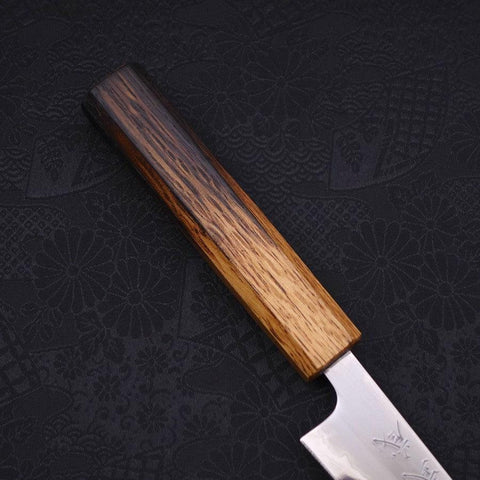 Petty White steel #1 Polished Yaki Urushi Handle 135mm-White steel #1-Polished-Japanese Handle-[Musashi]-[Japanese-Kitchen-Knives]