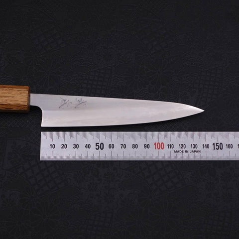 Petty White steel #1 Polished Yaki Urushi Handle 135mm-White steel #1-Polished-Japanese Handle-[Musashi]-[Japanese-Kitchen-Knives]