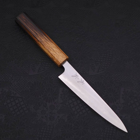 Petty White steel #1 Polished Yaki Urushi Handle 135mm-White steel #1-Polished-Japanese Handle-[Musashi]-[Japanese-Kitchen-Knives]