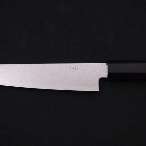 Petty ZA-18 Damascus Buffalo Ebony Handle 150mm-[Musashi]-[Japanese-Kitchen-Knives]