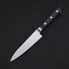 Petty knife AUS-8 Polished Western Blue Handle 120mm-AUS-8-Polished-Western Handle-[Musashi]-[Japanese-Kitchen-Knives]