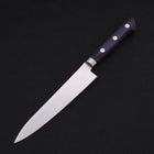 Petty knife AUS-8 Polished Western Blue Handle 150mm-AUS-8-Polished-Western Handle-[Musashi]-[Japanese-Kitchen-Knives]