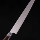 Petty knife AUS-8 Polished Western Brown Handle 130mm-AUS-8-Polished-Western Handle-[Musashi]-[Japanese-Kitchen-Knives]