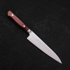 Petty knife AUS-8 Polished Western Brown Handle 130mm-AUS-8-Polished-Western Handle-[Musashi]-[Japanese-Kitchen-Knives]