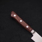 Petty knife AUS-8 Polished Western Mahogany Handle 120mm-AUS-8-Polished-Western Handle-[Musashi]-[Japanese-Kitchen-Knives]