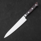 Petty knife AUS-8 Polished Western Mahogany Handle 150mm-AUS-8-Polished-Western Handle-[Musashi]-[Japanese-Kitchen-Knives]