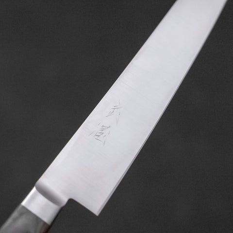 Petty knife AUS-8 Polished Western Mahogany Handle 150mm-AUS-8-Polished-Western Handle-[Musashi]-[Japanese-Kitchen-Knives]