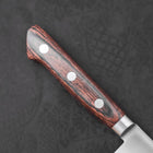 Petty knife AUS-8 Polished Western Mahogany Handle 150mm-AUS-8-Polished-Western Handle-[Musashi]-[Japanese-Kitchen-Knives]