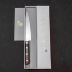 Petty knife AUS-8 Polished Western Mahogany Handle 150mm-AUS-8-Polished-Western Handle-[Musashi]-[Japanese-Kitchen-Knives]