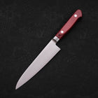 Petty knife AUS-8 Polished Western Red Handle 130mm-AUS-8-Polished-Western Handle-[Musashi]-[Japanese-Kitchen-Knives]