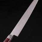 Petty knife AUS-8 Polished Western Red Handle 130mm-AUS-8-Polished-Western Handle-[Musashi]-[Japanese-Kitchen-Knives]