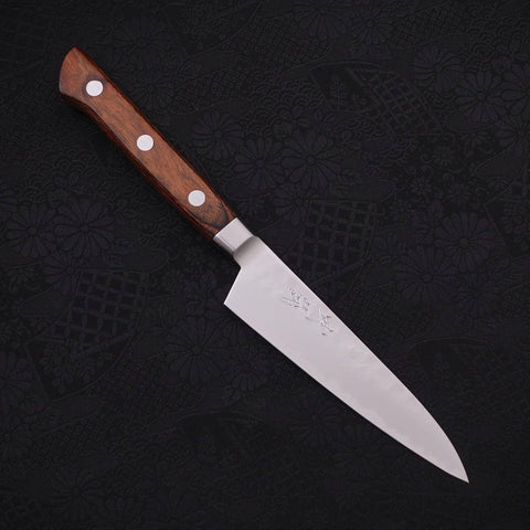 Petty knife VG-5 Tsuchime Western Handle 120mm-VG-5-Polished-Western Handle-[Musashi]-[Japanese-Kitchen-Knives]