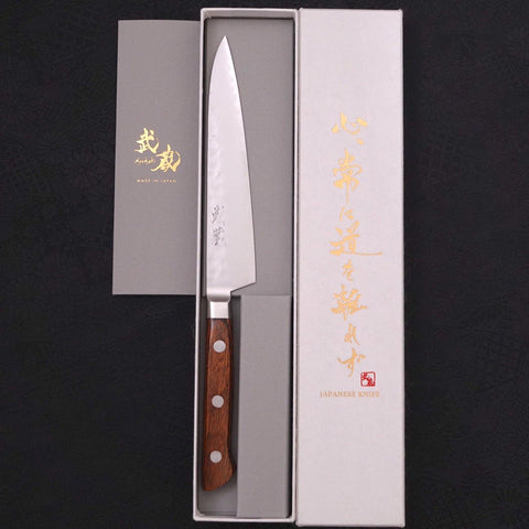 Petty knife VG-5 Tsuchime Western Handle 150mm-VG-5-Polished-Western Handle-[Musashi]-[Japanese-Kitchen-Knives]