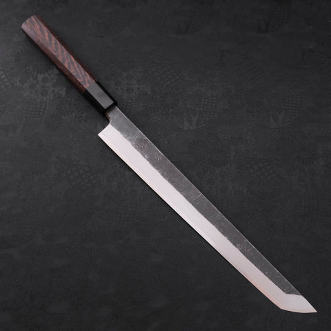 Sakimaru Takohiki Blue steel #2 Kurouchi Buffalo Wenge Handle 300mm-Blue steel #2-Kurouchi-Japanese Handle-[Musashi]-[Japanese-Kitchen-Knives]